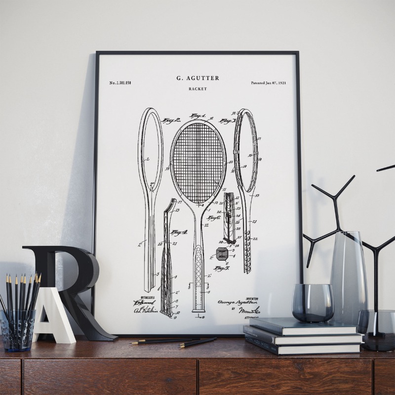 Badminton Poster - Винтажные патентные постеры и принты с
