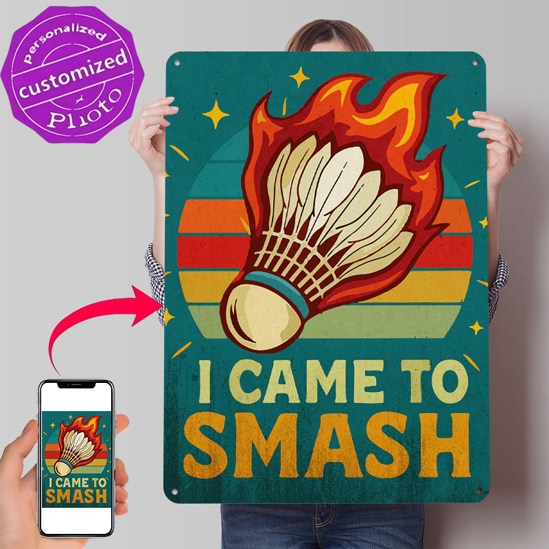 Винтажный забавный металлическ – обзор и цена Badminton Poster