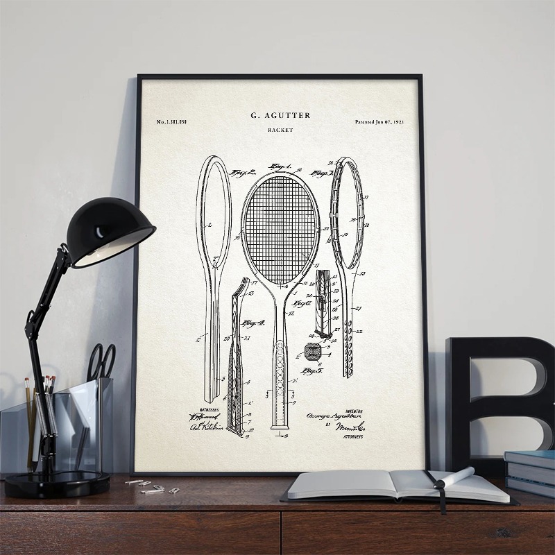 Винтажные патентные постеры и  – обзор и цена Badminton Poster