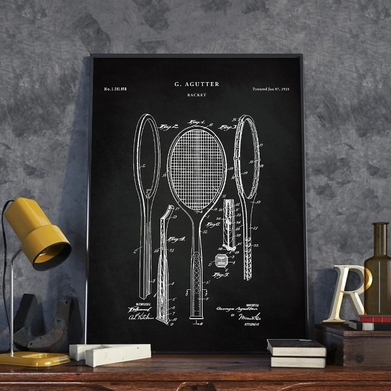 Винтажные патентные постеры и  – обзор и цена Badminton Poster